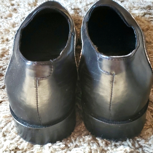 Daniella Lehavi Black and White Austin Loafers Leather Size 37 1/2 US Size 7 - Picture 4 of 8
